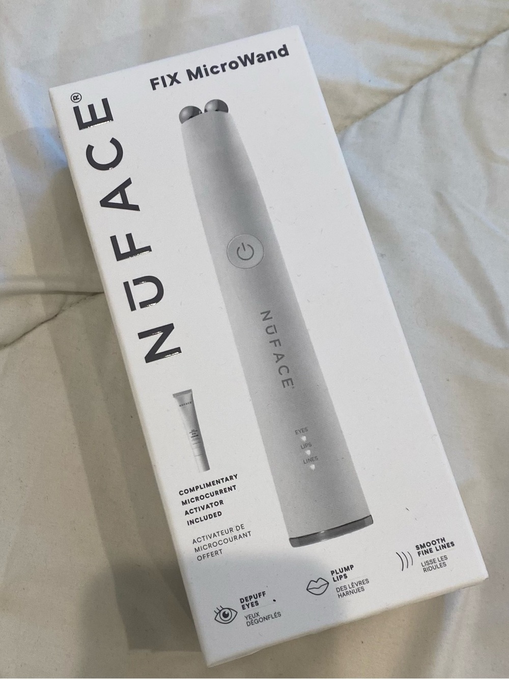 NEW NuFACE Fix Microwand Skincare Device - White upc#810075943276